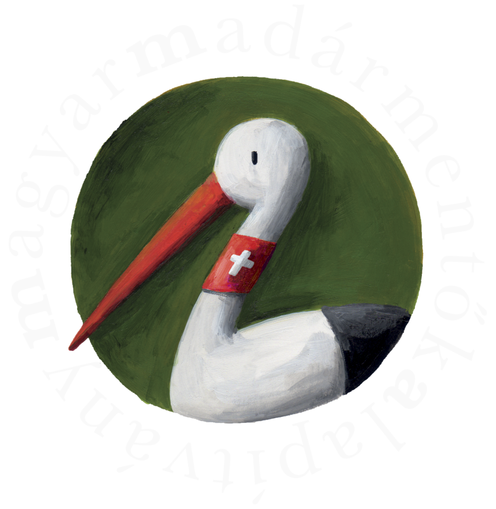 magyar madármentők alapítvány logója - fehér